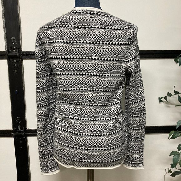 Mens Armani Exchange Cotton Sweater Black/White Pattern Size Small - Picture 2 of 4